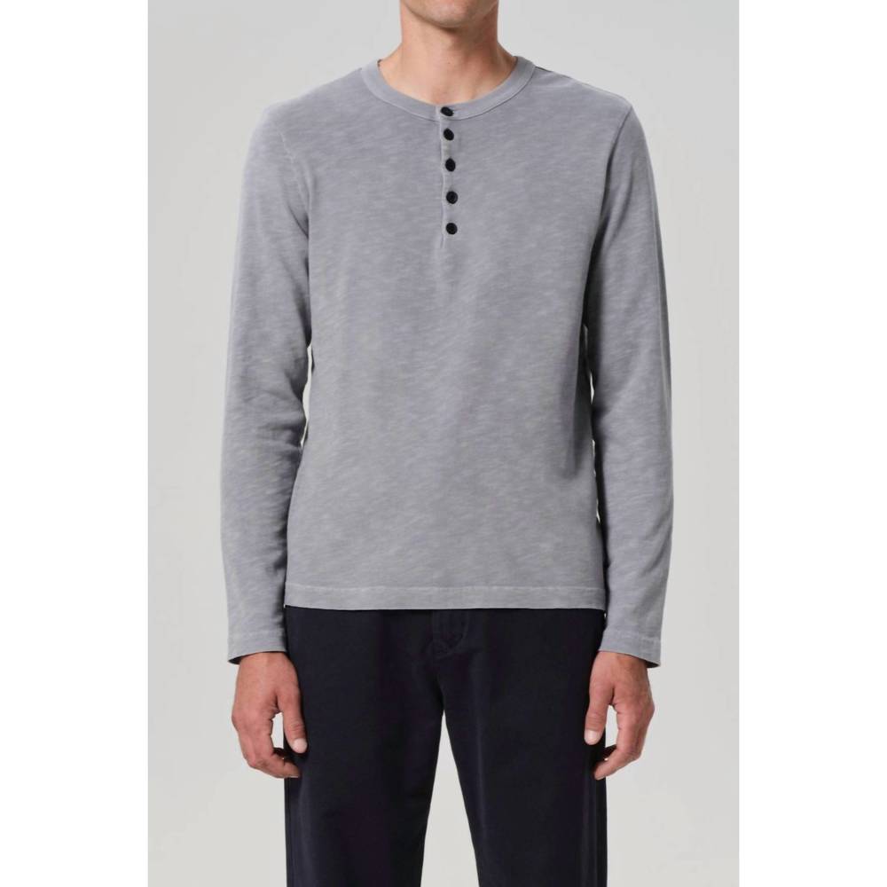 NEW CITIZENS OF HUMANITY classic henley tee in moonstone
